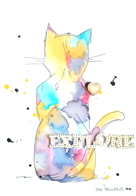 Art Journal Ilustration cat