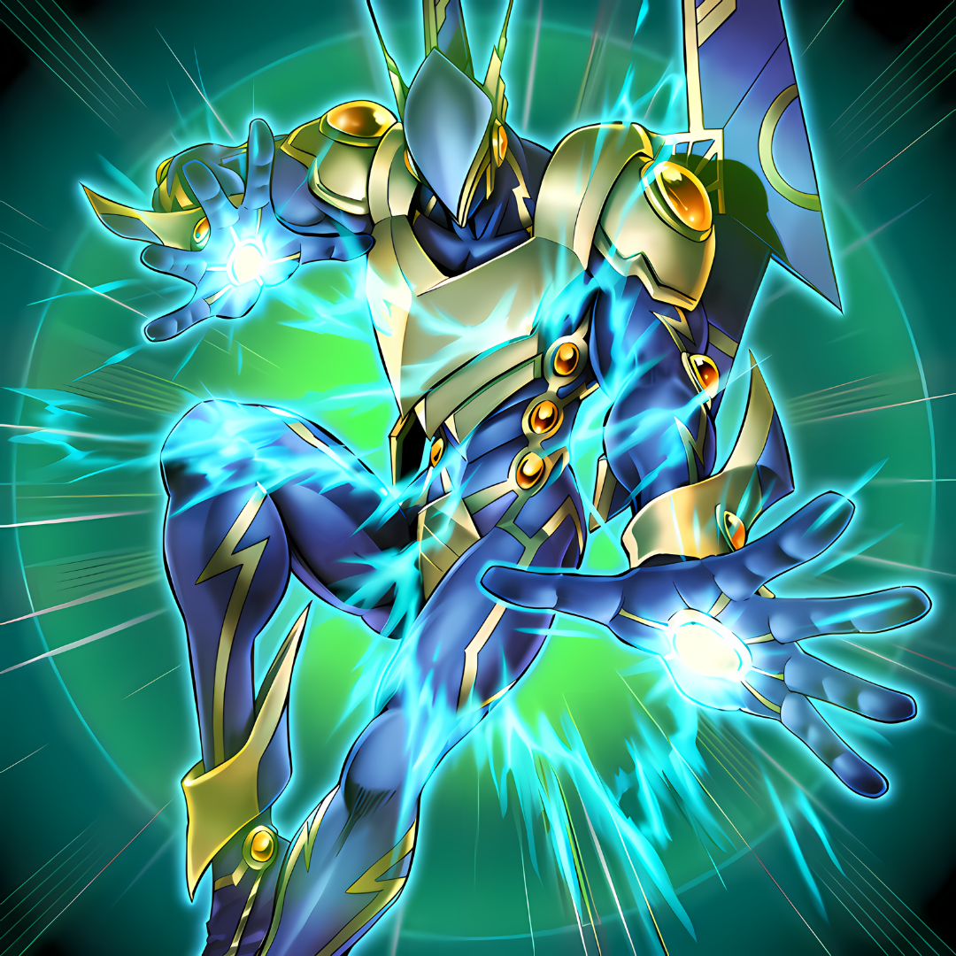 Elemental Hero Sparkman upscaled art
