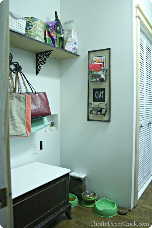 laundry turned mud room