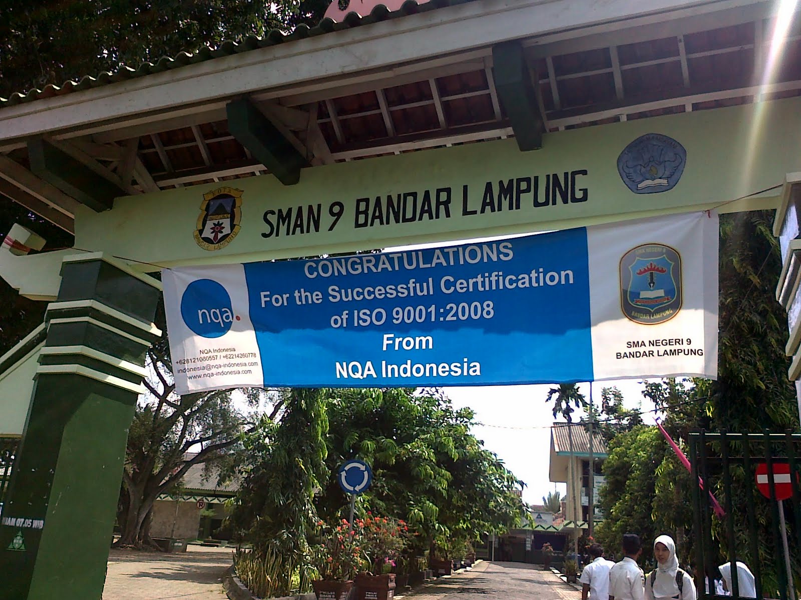 Writer: SMA Negeri 9 Bandarlampung meraih sertifikat ISO 9001:2008