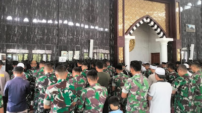 Korem 133/Nani Wartabone Gelar Kegiatan Do'a Bersama Rutin Di Masjid Permata