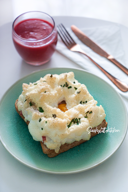 cara membuat cloud egg garlic toast