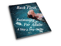 image of Back Float Swimming For Adults: A Step x Step Guide cover showing a Young woman floating on her back in the pool