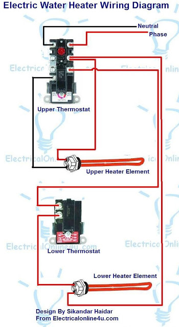 Electric Water Heater Wiring With Diagram | Electrical  