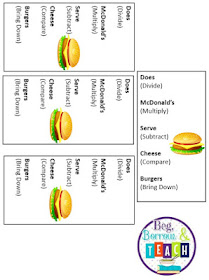 Long Division Bookmarks with mnemonics for the family and the McDonald's.