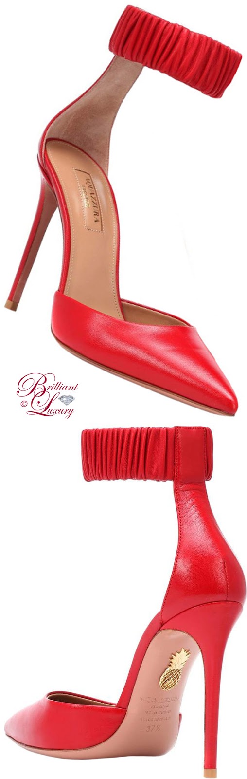 Brilliant Luxury ♦ Aquazzura Liberty leather pumps in #red