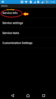 Service info - Sony Xperia Z3, Z3 Compact, Z3+