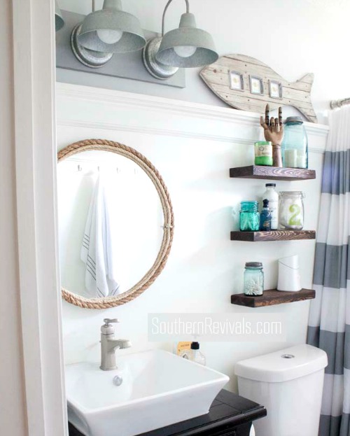 coastal cottage bathroom decor