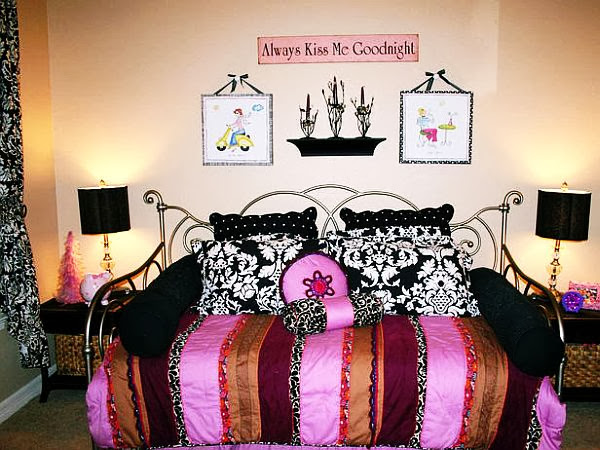 Patterns galore: teenage girls bedroom ideas