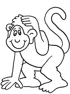 monkey coloring pages,cartoon coloring pages, cartoon monkey coloring pages