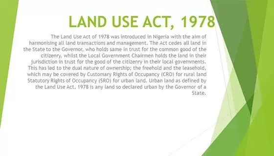 Land Use Act, obstacle to Nigeria’s real estate investment
