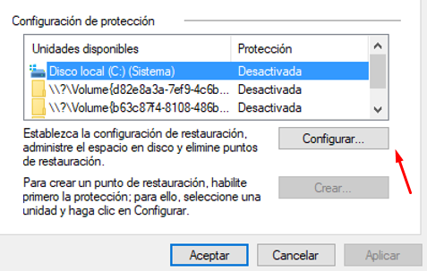 Configurar unidad