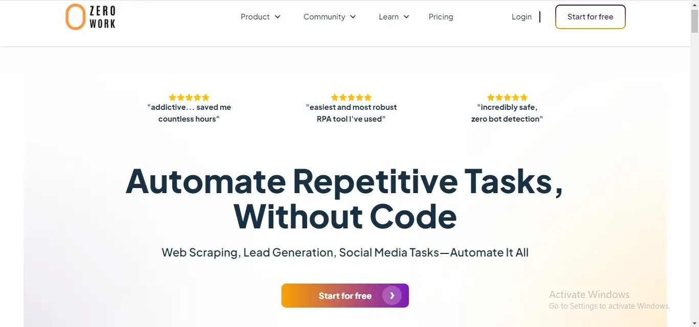 alt= "A screenshot of the ZeroWork interface showing the automation of tasks like typing, clicking, and copy-pasting"