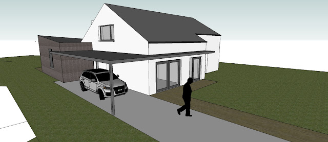 3D voorgevel woning verbouwing