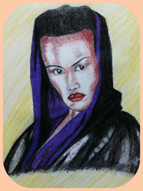 PENCIL DRAWING - GRACE JONES