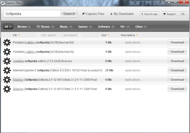 تحميل برنامج Express Files لتحميل جميع مقاطع الصوت والفيديو والافلام والعاب والبرامج وكل ما تبحث عنهو