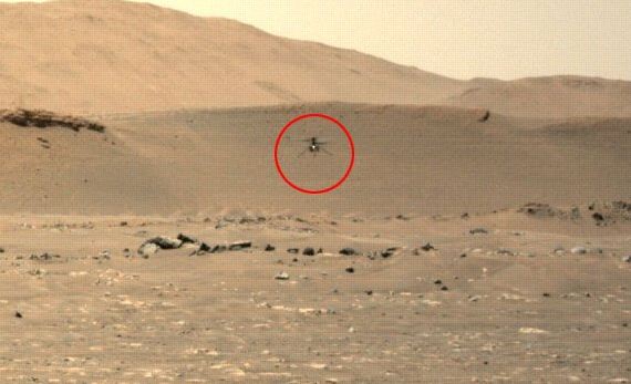 The Third Successful Flight of a Small Helicopter to Mars