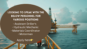 Looking to speak with the below personnel for various positions 