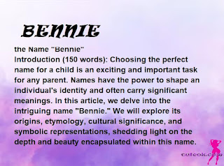 meaning of the name "BENNIE"