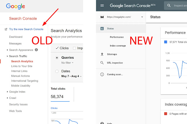 Old & New Google Search Console