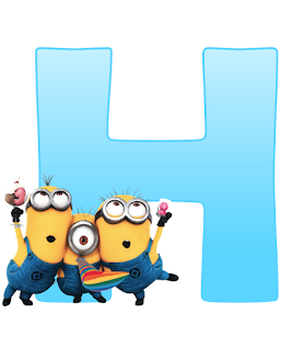 Alfabeto completo  do tema Minions