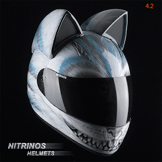 blue cat helmet Nitrinos