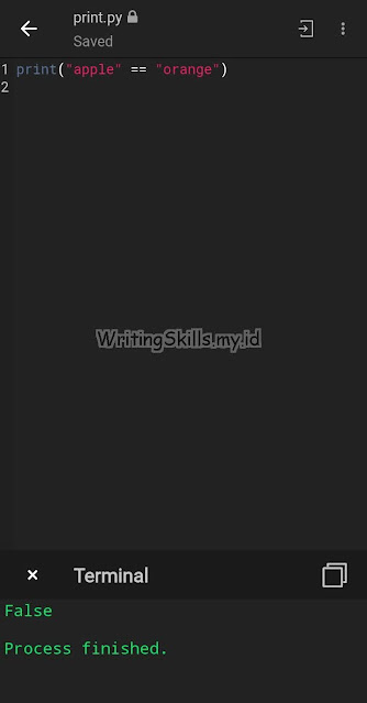 Cara Membandingkan String di Python