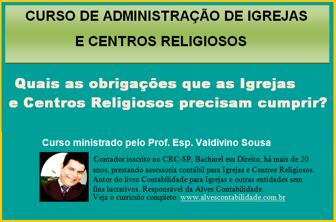 Este curso destina-se a todos os que desejar conhecer as legislação aplicada as Igrejas e Centros Religiosos.