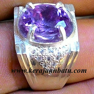 NATURAL AMETHYS BRAZIL RING PERAK KODE KB77