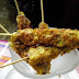 Spiedini di vitello farciti con panatura di corn flakes.