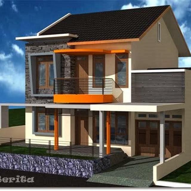 Contoh Desain model rumah tingkat minimalis Populer  