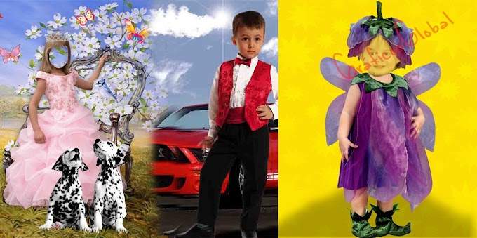 Fotomontajes Infantiles psd princesa y su caballero