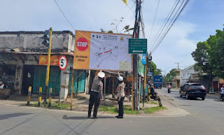 Polres Kediri Kota Sosialisasi Rehabilitasi Jalan Menuju Bandara Dhaha Kediri