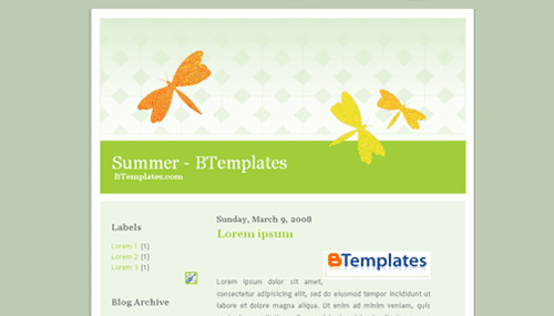 Summer Blogger Template