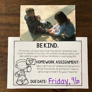 Kindness homework assignment for kids