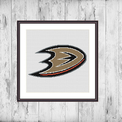 Anaheim Ducks cross stitch needlecraft pattern