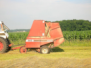 round bale of hay 1