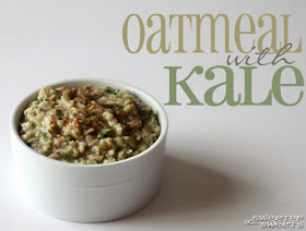 Oatmeal with Kale by Tricia @ SweeterThanSweets