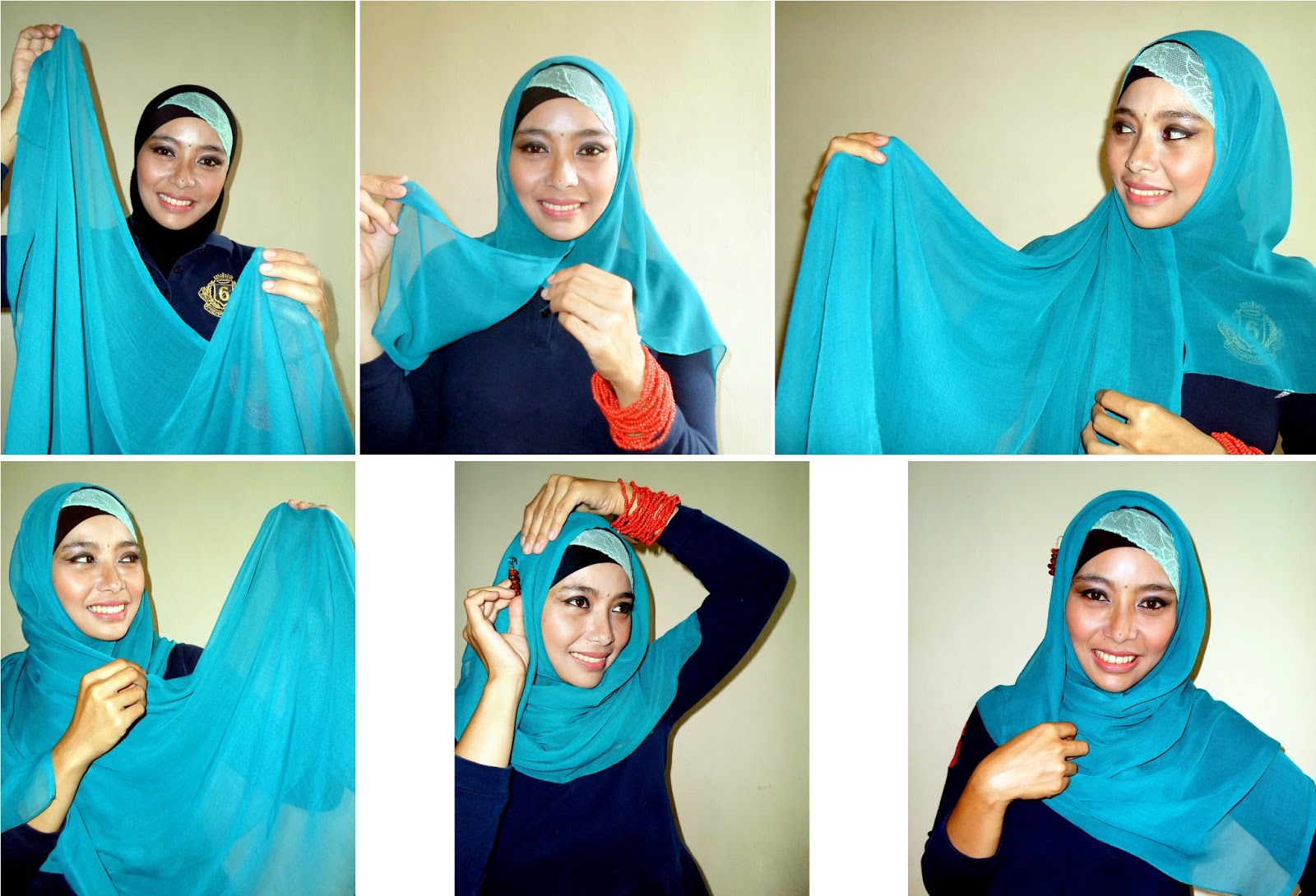 Hijabers Tutorial Sakinah Segiempat Paris 4