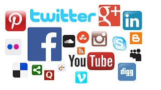 Logos de différents réseaux sociaux