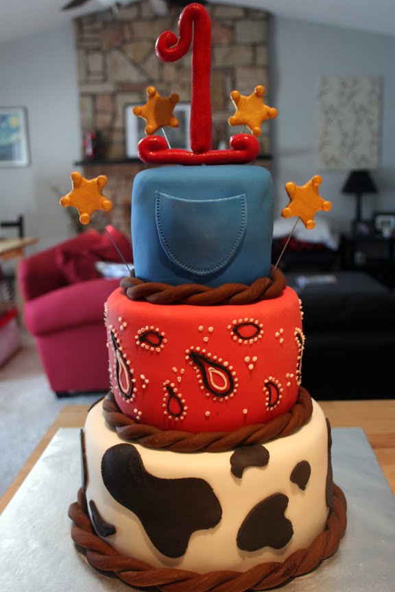 This cake was made to go along with the western themed 