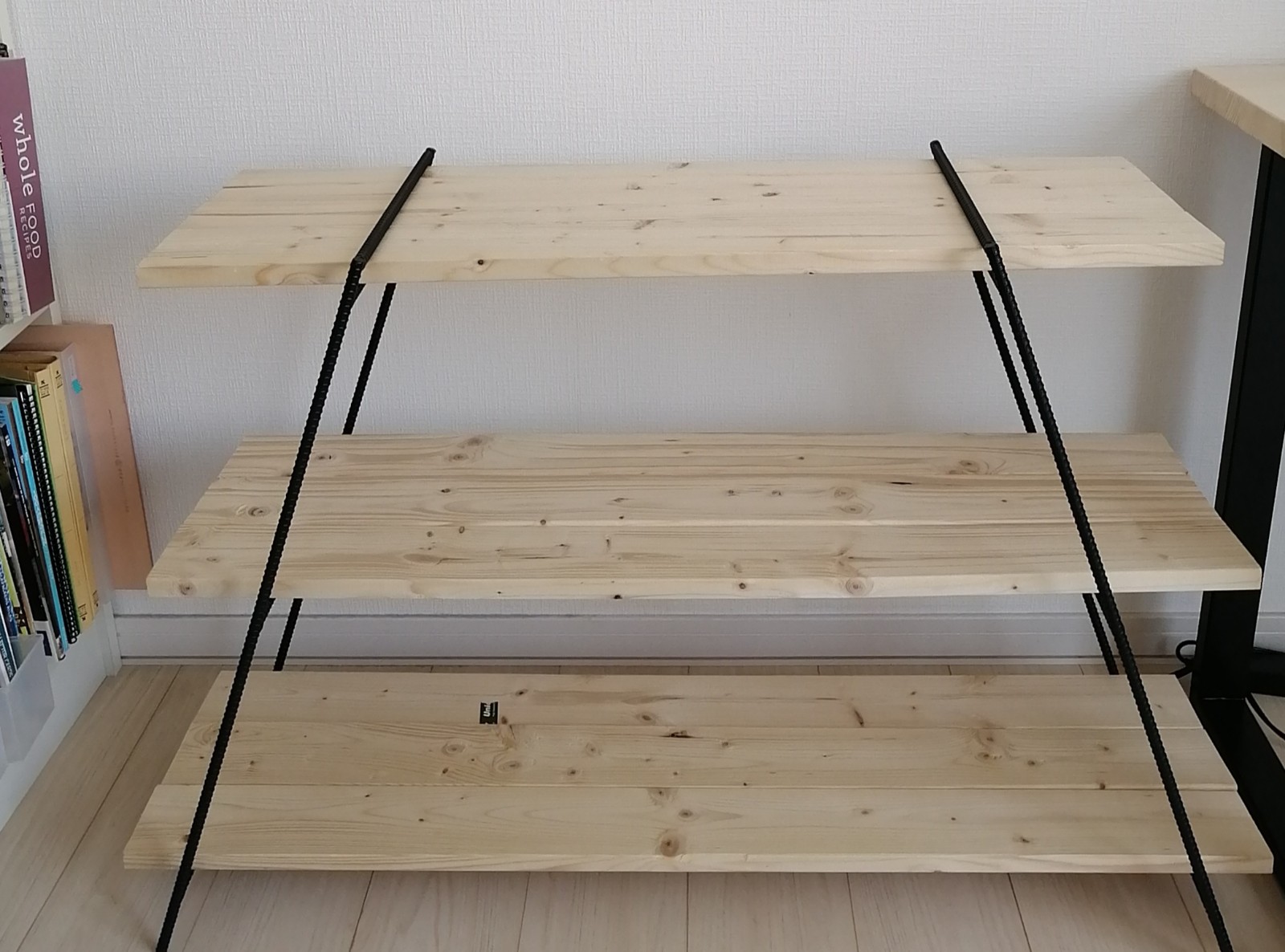キャンプ用の棚アイアンラックをdiy 自作 しました キャンプ初心者家族のあれこれブログ