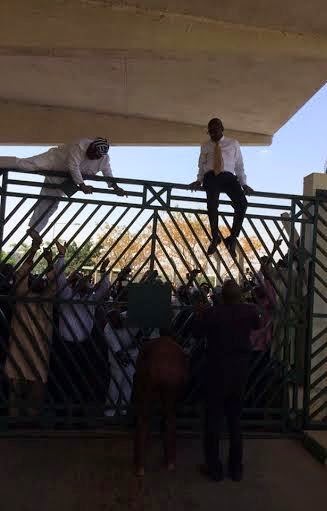 lawmaker jumbing fence 