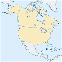 北米地域の地図