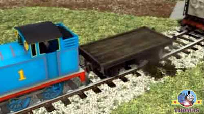 Thomas and friends Diesel reversed with a smash and a crash and he rolled over his new winter tree