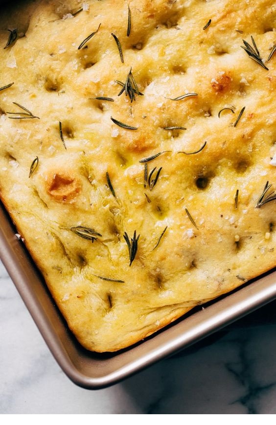 Roasted Garlic Rosemary Focaccia Bread