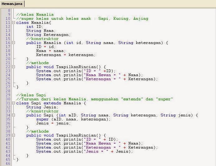 Tugas 3.1 - Contoh Program Inheritance(Pewarisan) dari 