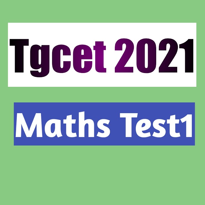 Maths tgcet test