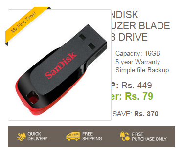 [LOOT DEAL] GET SANDISK 16 Gb PEN DRIVE FOR JUST RS.79