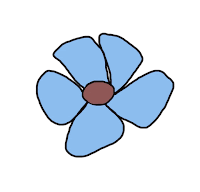 blue flower clip art